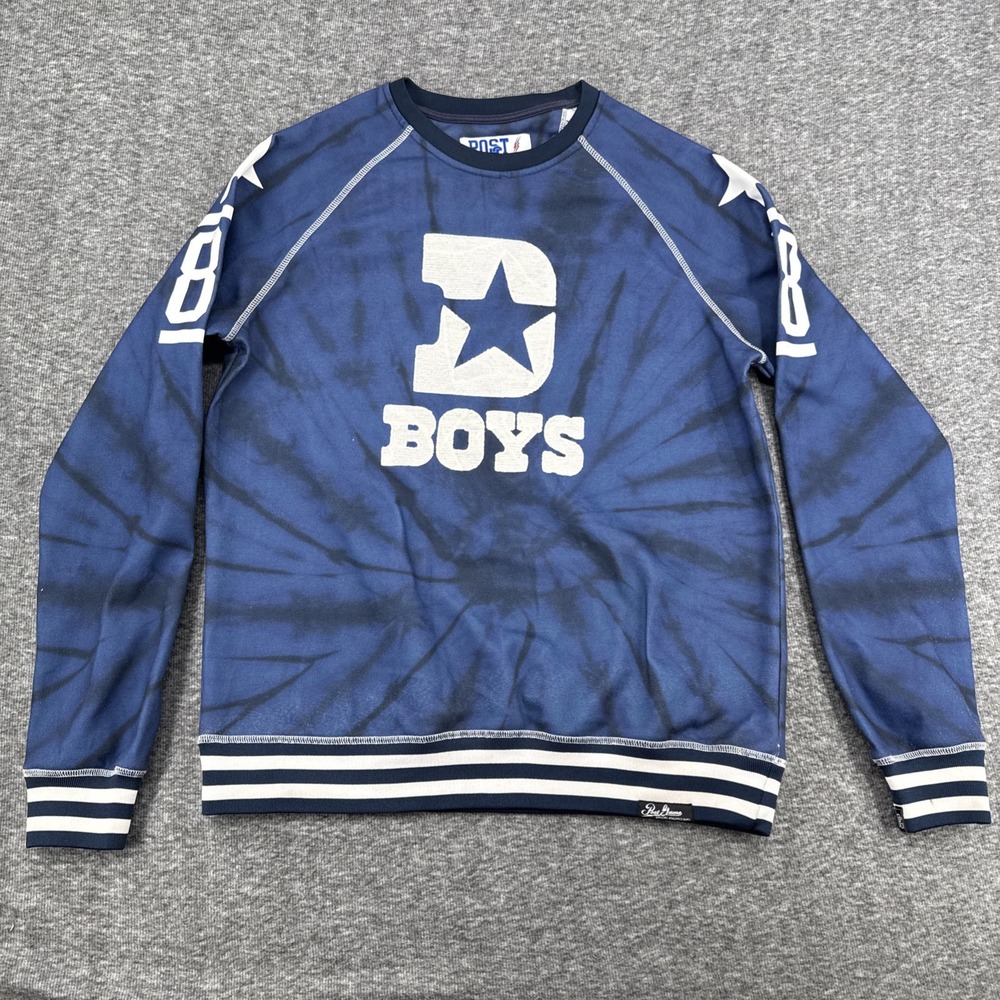Post Game Mens D Boys 88 Tie Dye Crewneck Sweatshirt Dallas Cowboys Size Large